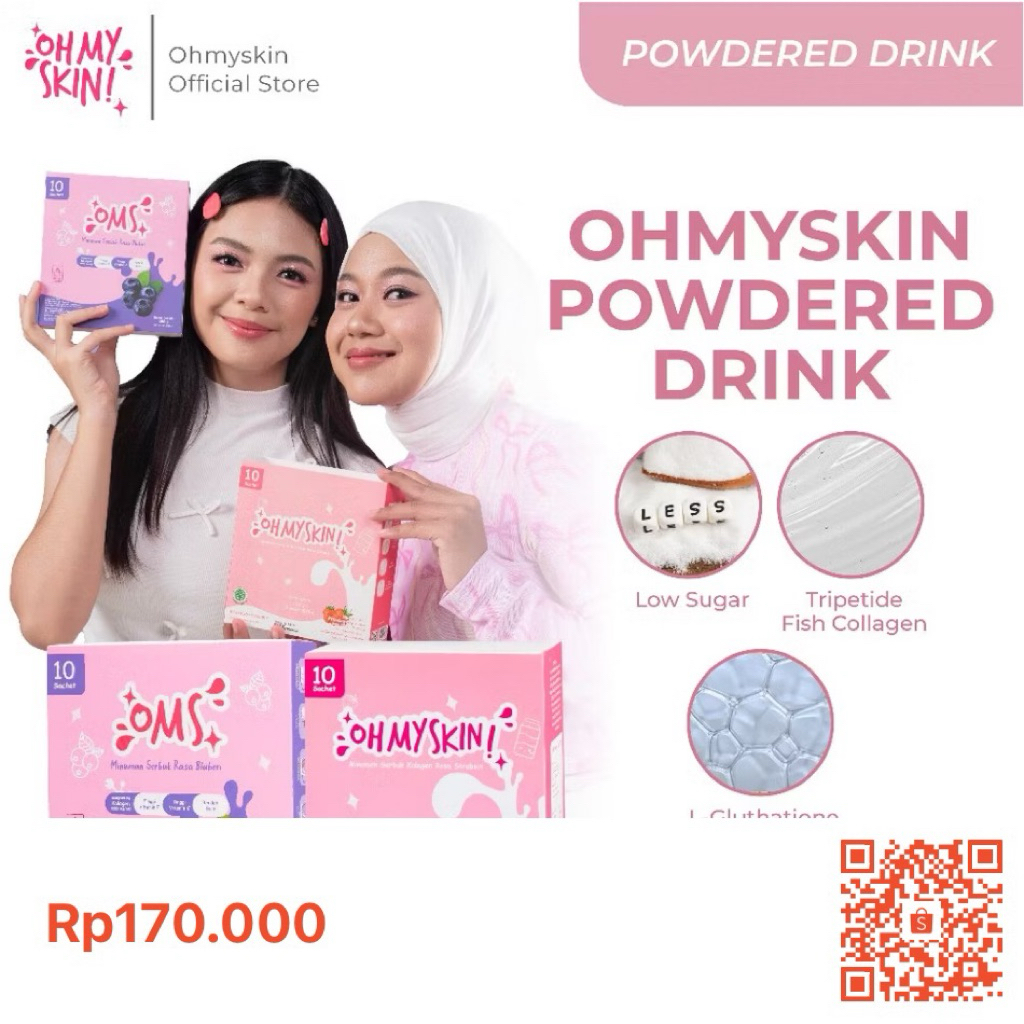 

Oh my skin ! RASA STAWBERRY powdered drink with collagen and L - glutathione