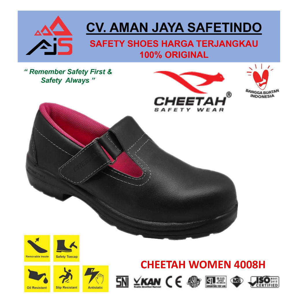 Safety shoes cheetah 4008H women (Garansi Original)