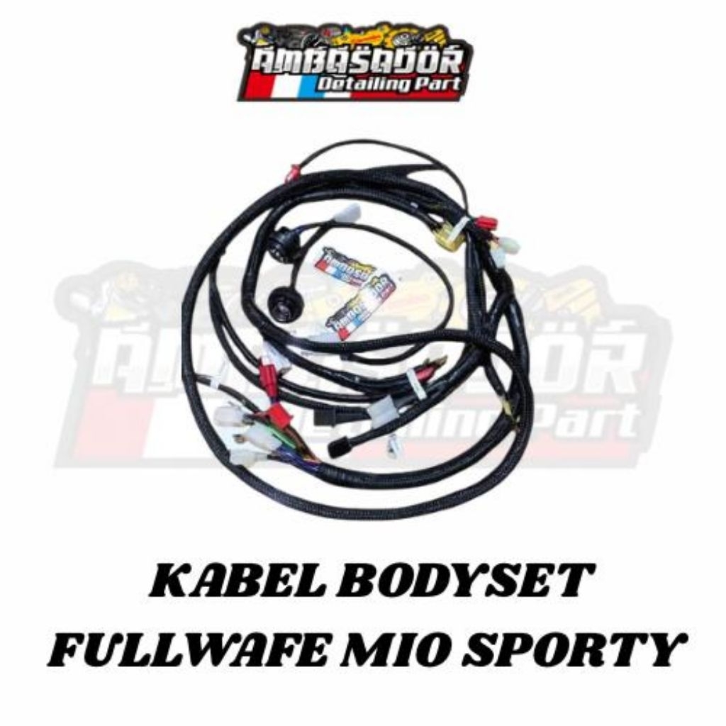 Kabel body komplit Mio Smile/Sporty/Soul fullbraided Serat karbon