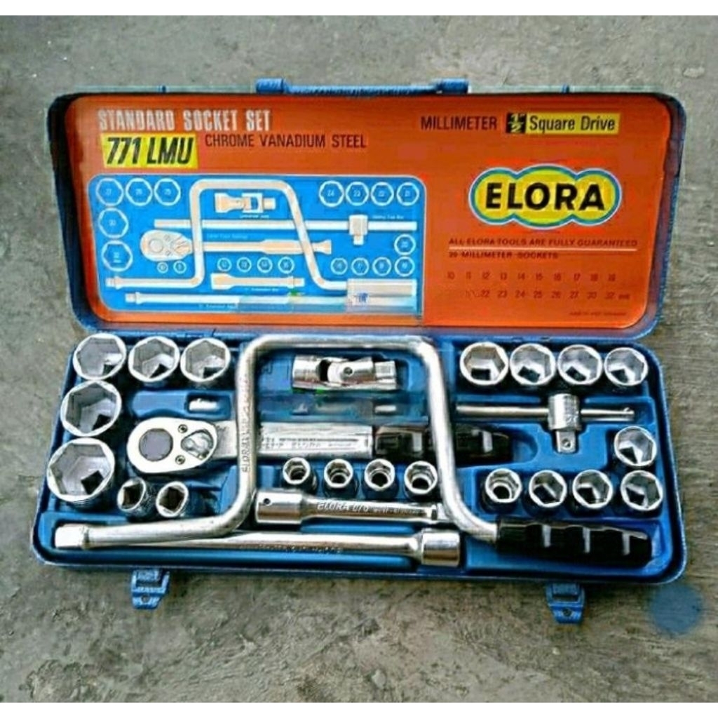 kunci sock set 1/2 inch socket Wrench type metric ELORA GERMANY