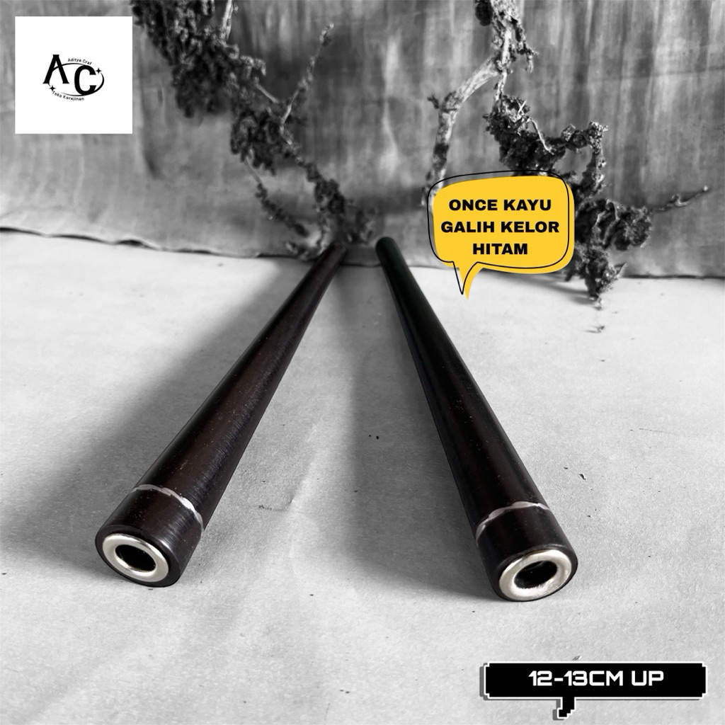 once pipa rokok kelor hitam asli original 12cm