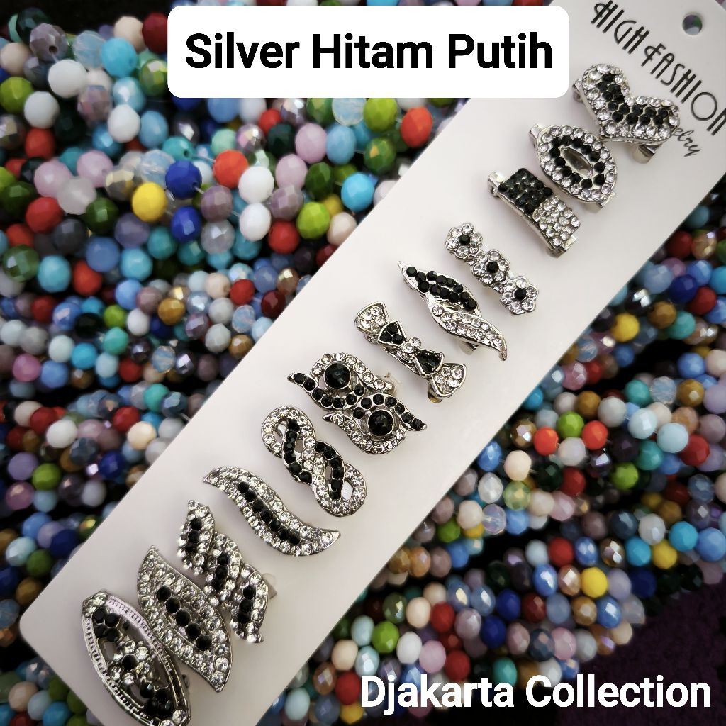 BROS DAGU HITAM PUTIH SERIES jilbab cantik bros jilbab terbaru mewah bros dagu kecil bros dagu elega