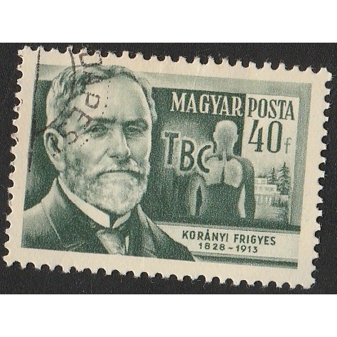 

A 12744 SATU BUAH PRANGKO HONGARIA NOMINAL 40 FORINT TEMA KORANYI FRIGYES 1828-1913 DENGAN KONDISI SUDAH ADA CAP