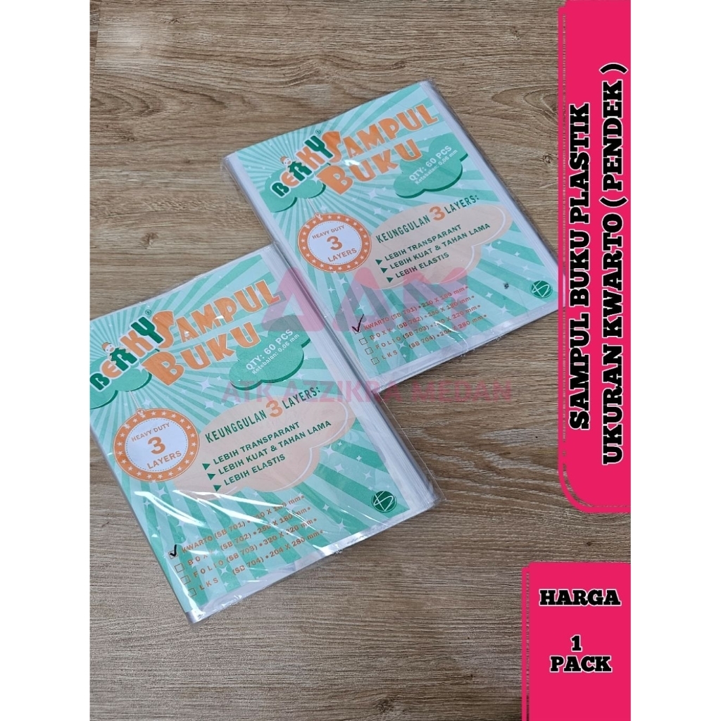 

Sampul Plastik Buku Tulis Pendek Kwarto