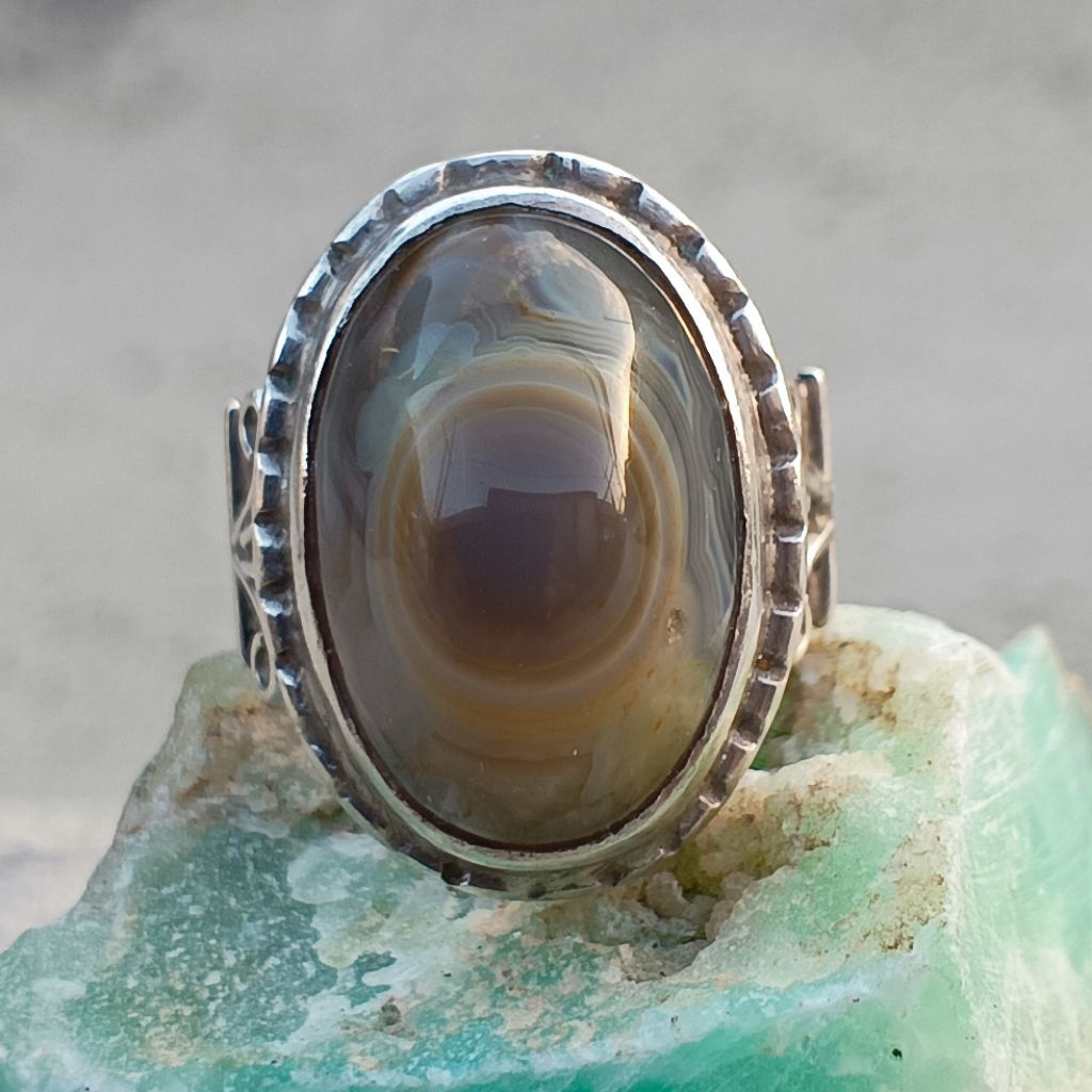 batu yahman dan pirus ring perak handmade