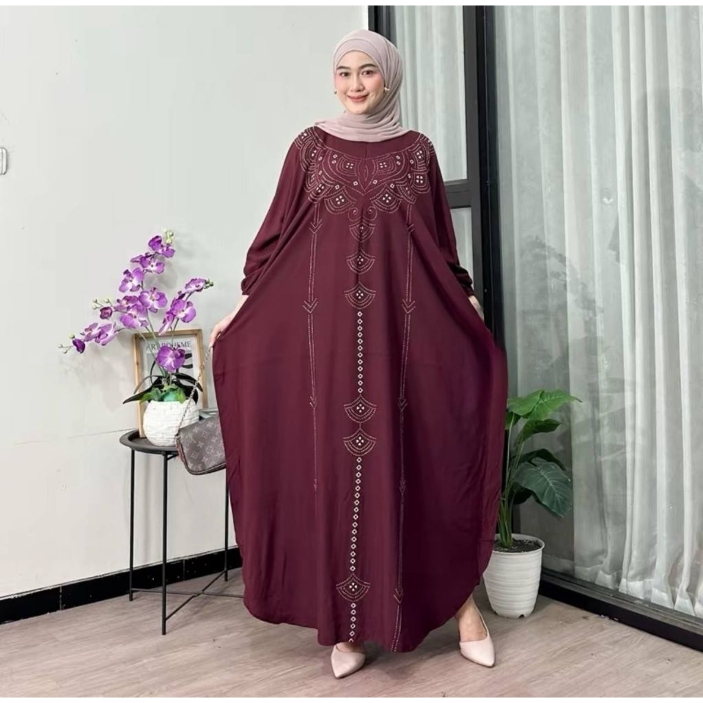 Gamis Kaftan Maya LD.170 Lengan panjang Gamis muslimah busui