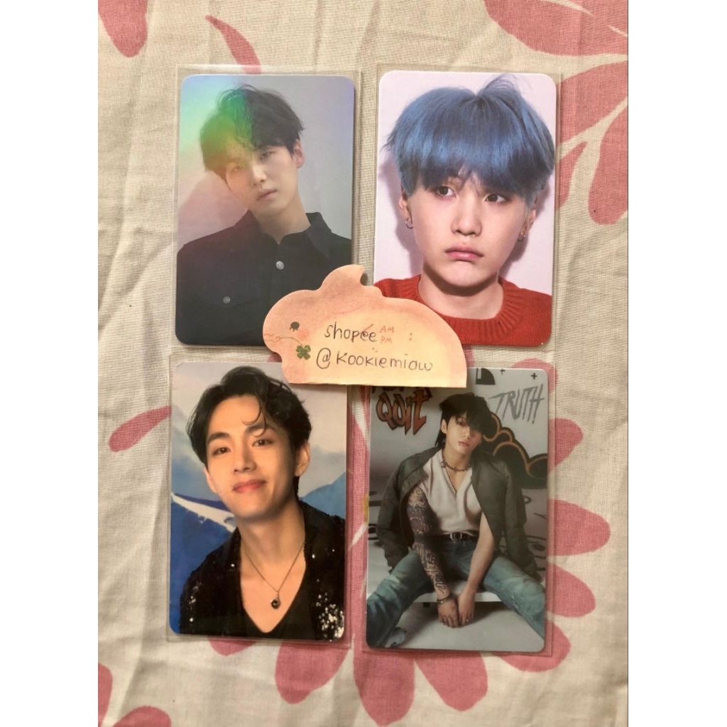 pc photocard yoongi vinyl her suga vinyl sunyun rambut biru bundle only