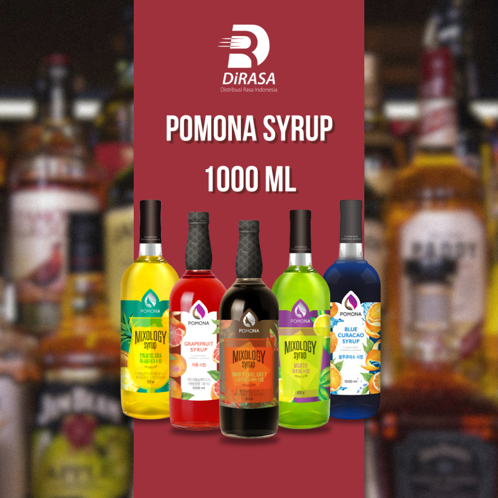 

POMONA Sirup/Syrup/Sirup Minuman/Smoky Earl Grey/Vanilla/Caramel/Hibiscus/Stroberi 1000 ML