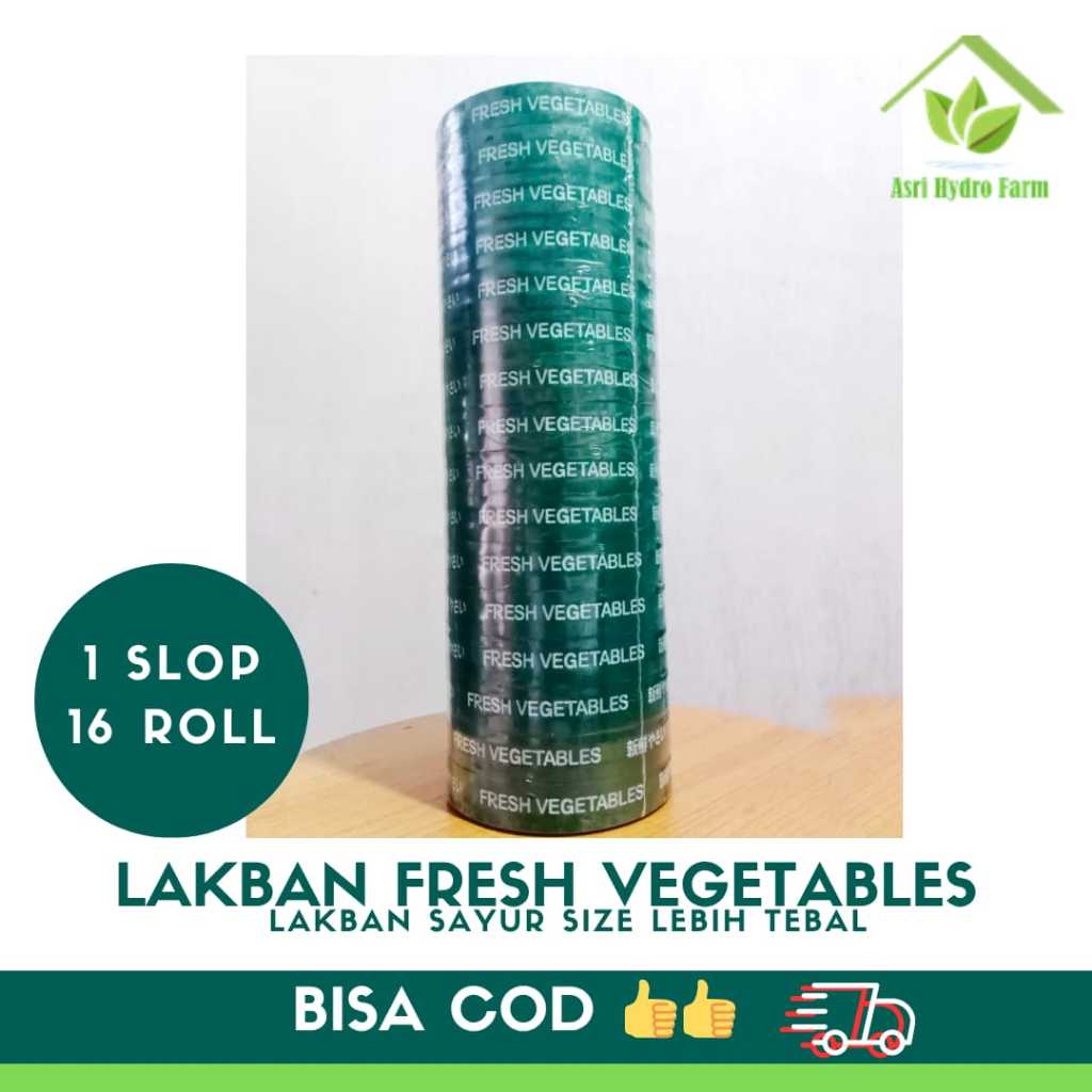 1 SLOP ISI 16 ROLL SELOTIP FRESH VEGETABLES selotip fresh vegetables lebih tebal