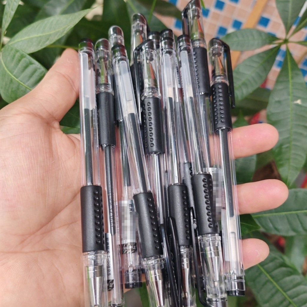 

100pcs Pulpen Gel 0.5mm Hitam Tinta Gel Pen Ballpoint Pen For Student Back To School Office Stationery