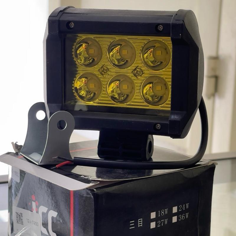 [1 PCS] LAMPU TEMBAK CREE 6 MATA KOTAK KUNING MERK ACAK POLOSAN LAMPU SOROT LED 6 MATA PERSEGI LAMPU