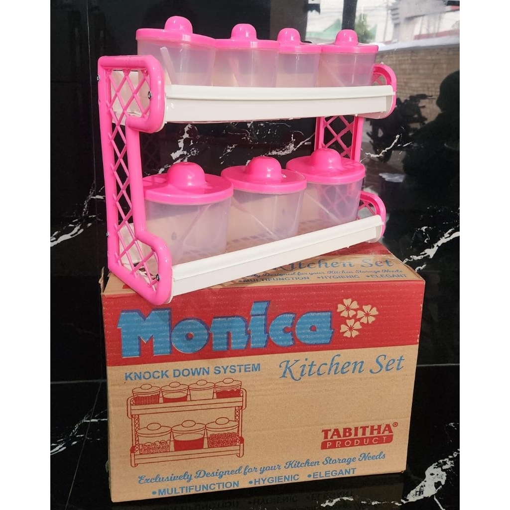 Kitchen set / Tempat bumbu / Tempat bumbu susun / Tempat bumbu monica / Kitchen set monica / Rak bum