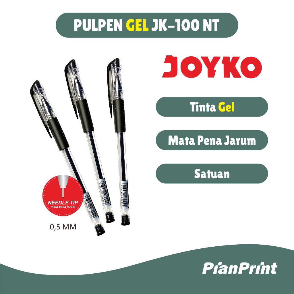 

Pulpen Gel Joyko JK-100NT | Pulpen gel satuan