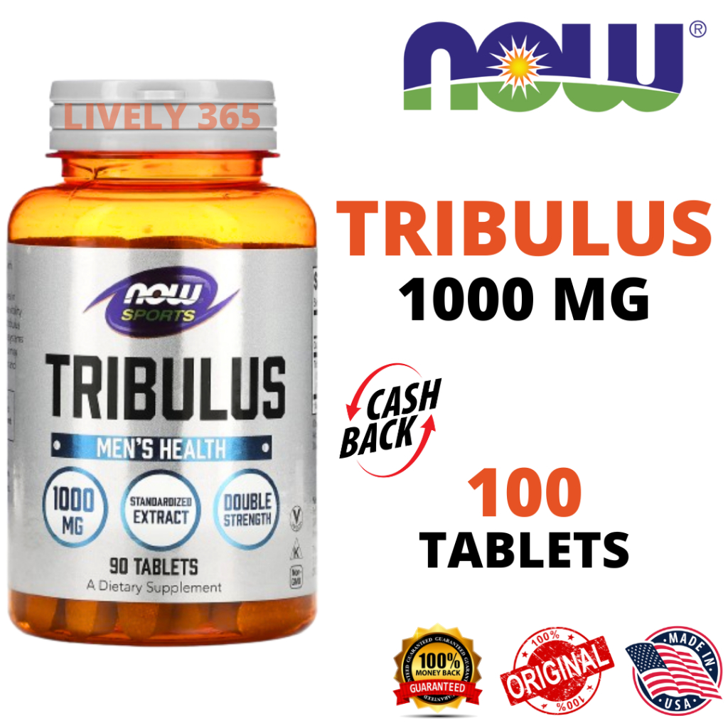 Tribulus Terrestris 1000 mg Vitalitas & Kejantanan Pria | NOW Foods | 100 Tablets