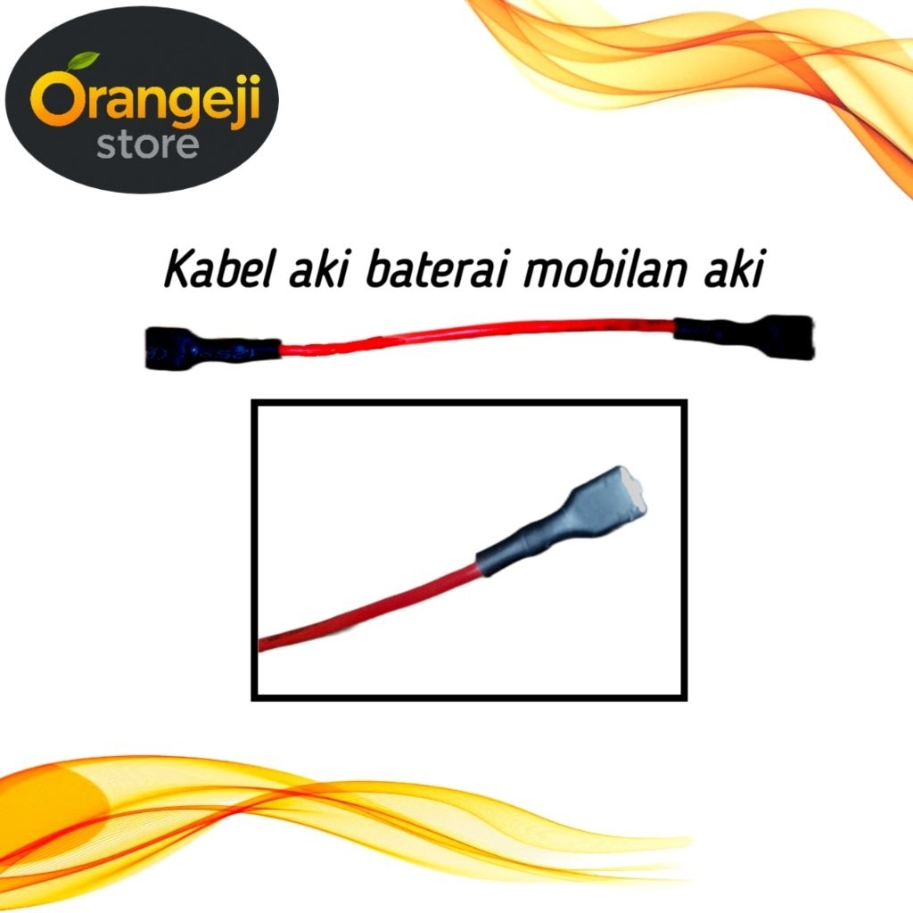 Kabel baterai merah kecil mobilan dan motor aki anak