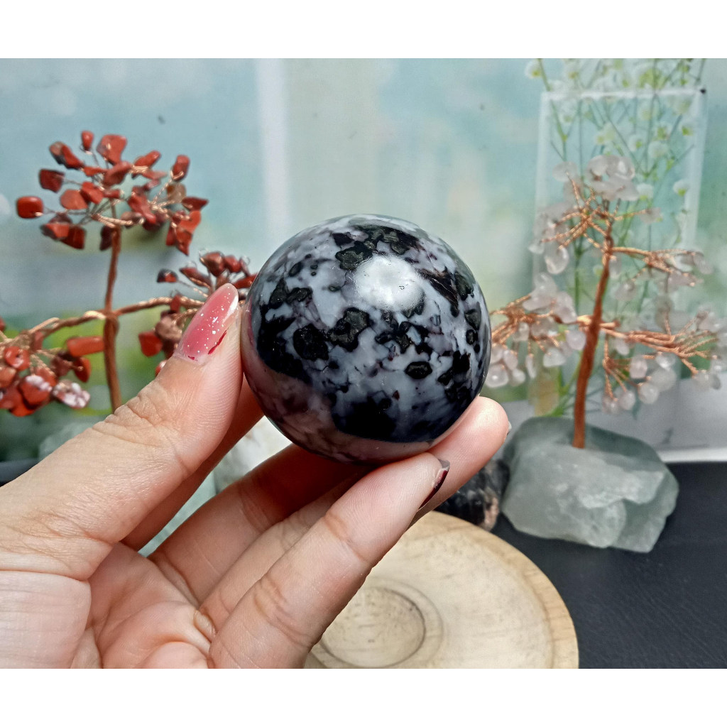 Natural Indigo Gabbro Sphere (2)