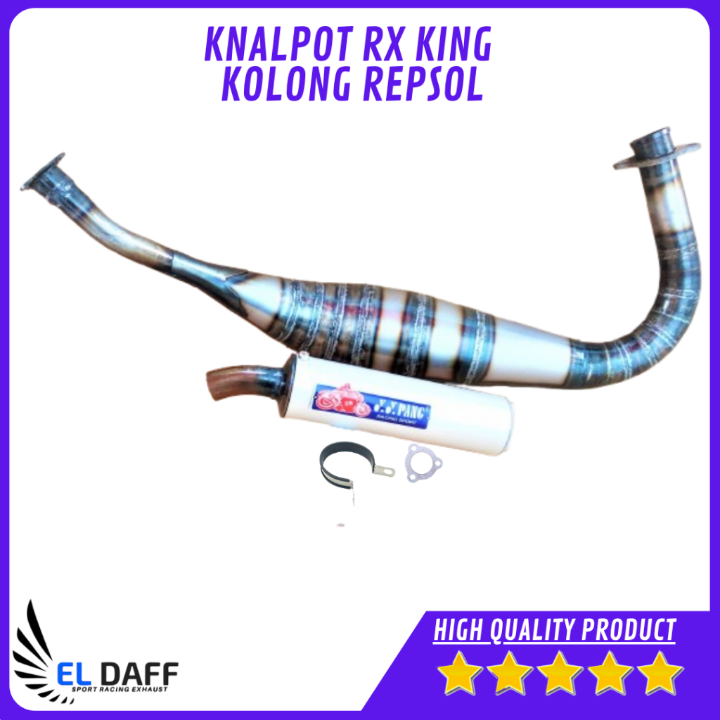 Knalpot RX king kolong Repsol YY PANG bahan plat model ninja suara garing kemrincing