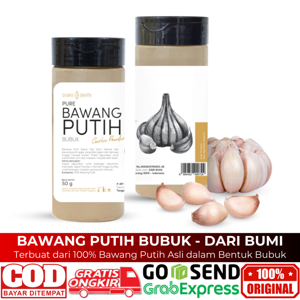 

Bawang Putih Bubuk 50 Gr Premium Garlic Powder Dari Bumi
