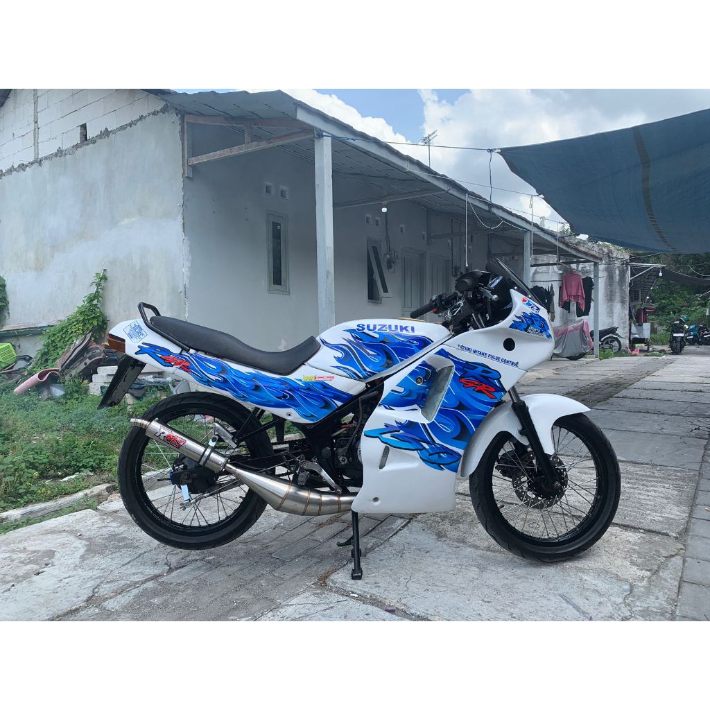 Knalpot Suzuki RGR 150 Repsol Full Stainless RMS Racing Exhaust Original