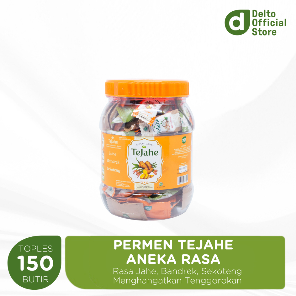 

Permen Tejahe Aneka Rasa Toples 150 Butir - Permen Jahe Original Bandrek Menghangatkan Tenggorokan