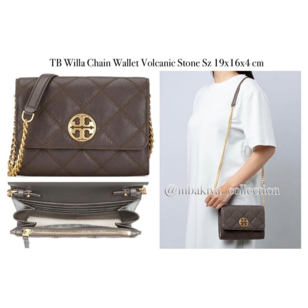 TB Willa Chain Wallet Volcanic Stone