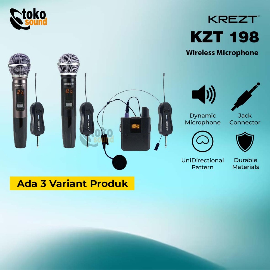 Krezt Pro KZT 198 - Wireless Vocal Microphone System
