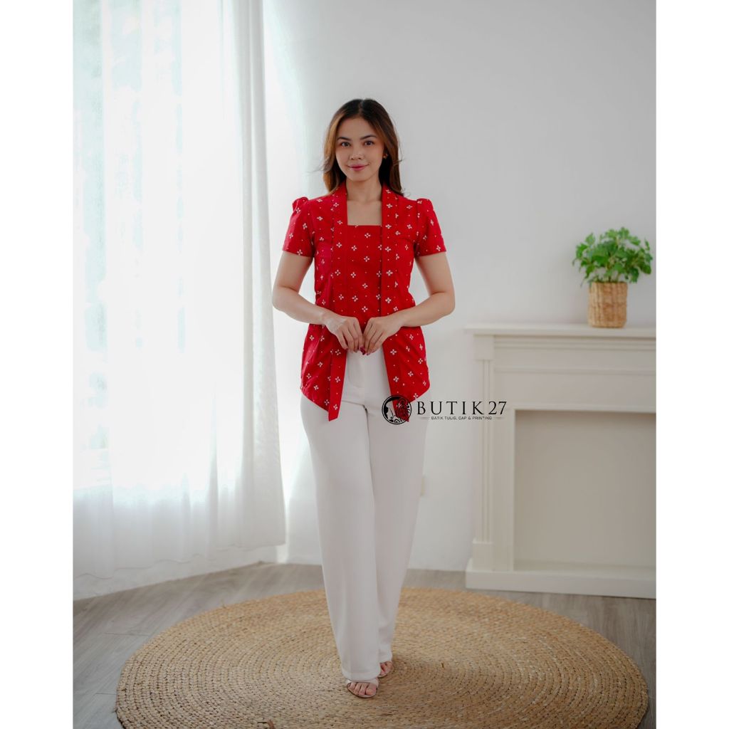 BUTIK27 - Nora Kutubaru Merah - Putih