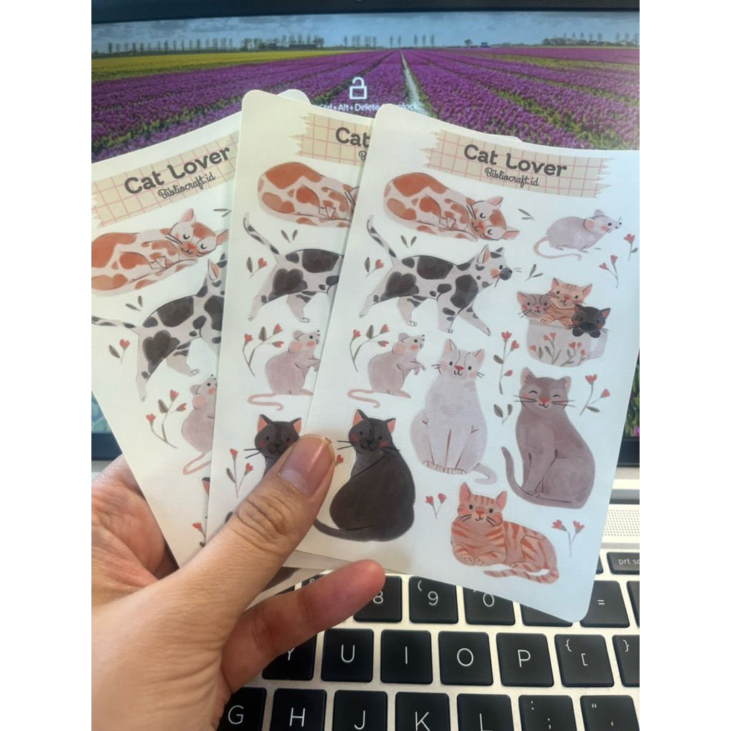 

Sticker Sheet Cat Lover Chromo Vinyl Waterproof