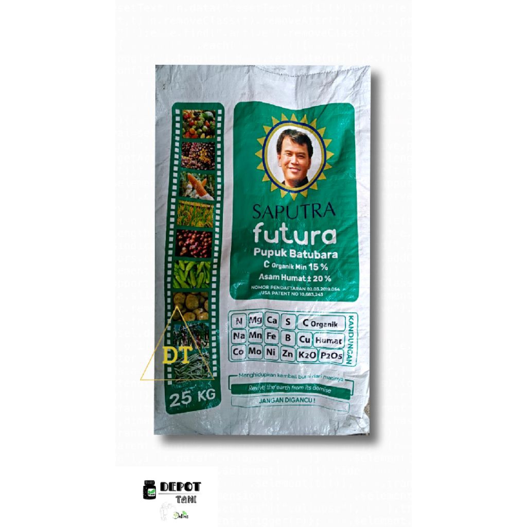 Pupuk Batubara FUTURA SAPUTRA carbontilizer kandungan C Organizer 30% berat 25 kg
