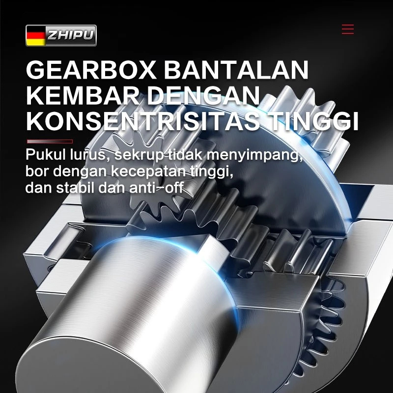 Zhipu Bor Listrik Tanpa Sikat 16.8V 4.0Ah Baterai Lithium Dinamo Tembaga Murni Chuck Logam 10Mm