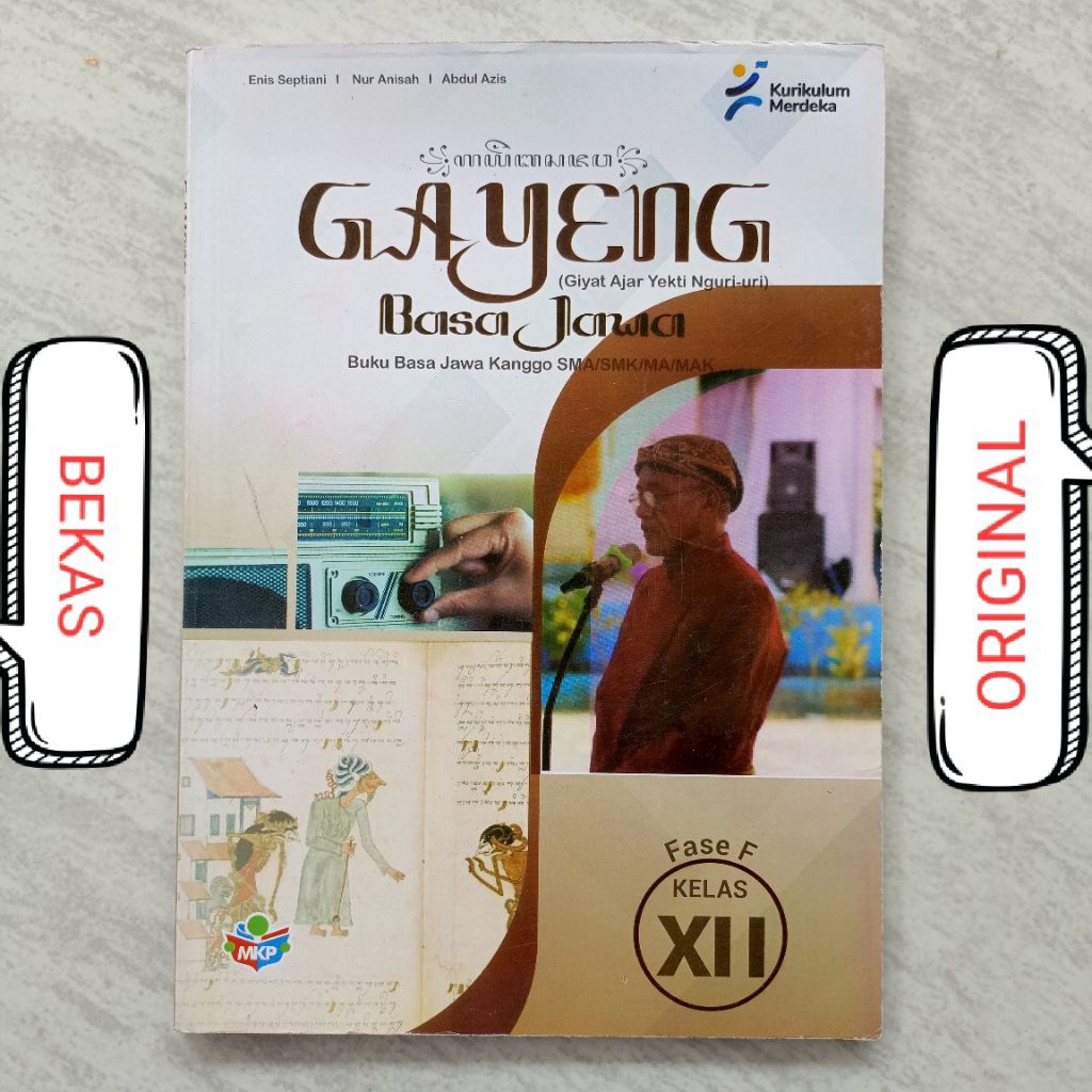 Buku Gayeng Basa Bahasa Jawa Fase F Kelas 12 XII 3 III SMA MA SMK MAK Penerbit MKP Media Karya Putra