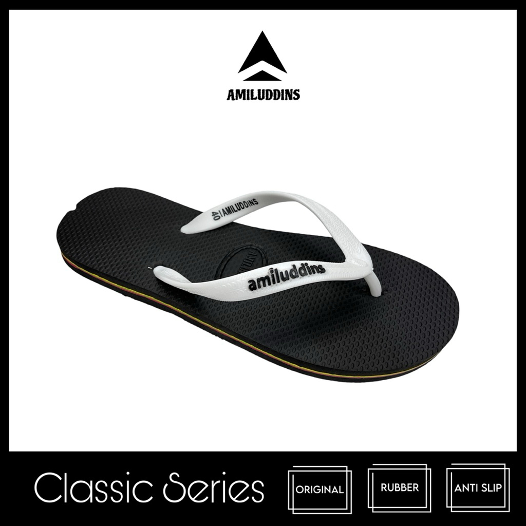 AMILUDDINS Classic 38-43 Sandal Jepit Karet Pria Wanita Casual Emboss bukan fipper bukan swallow hp