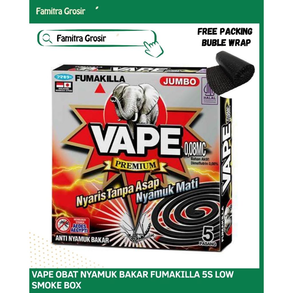 VAPE OBAT NYAMUK BAKAR FUMAKILLA 5S LOW SMOKE BOX