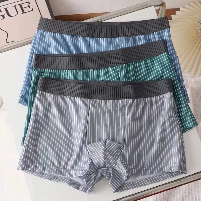 BX909 celana boxer pria premium CD Celana dalam cowok motif garis garis