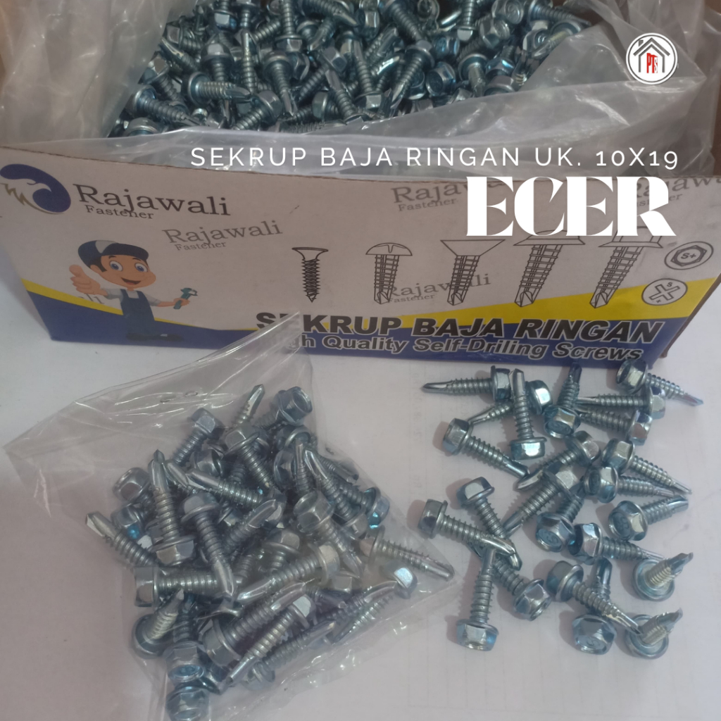 [ECER] Baut Roofing Baja Ringan 10 x 16 Rajawali, PAKU BAJA, SECREW BAJA RINGAN, BAUT BAJA RINGAN