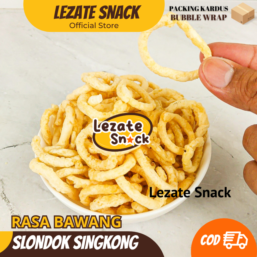 Slondok Bawang Jogja 250GR Kiloan Murah Renyah Enak / Slondok Singkong Khas Magelang Lanting Kebumen