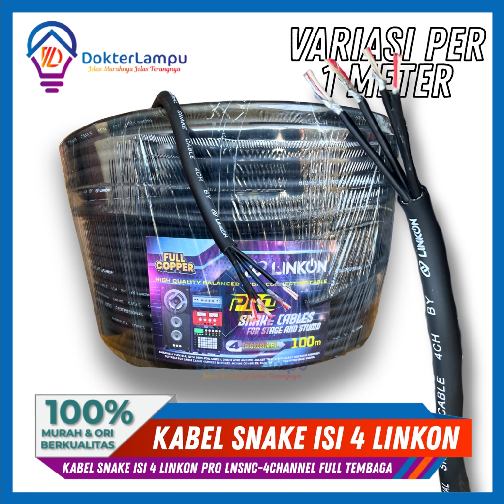 KABEL SNAKE ISI 4*KABEL CSA-04*KABEL ASHLEY*SNAKE RCX HARGA PER METER