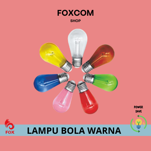 LAMPU BOLA LED WARNA-WARNI 4W/ LAMPU BOHLAM LED/ LAMPU BOHLAM WARNA-WARNI