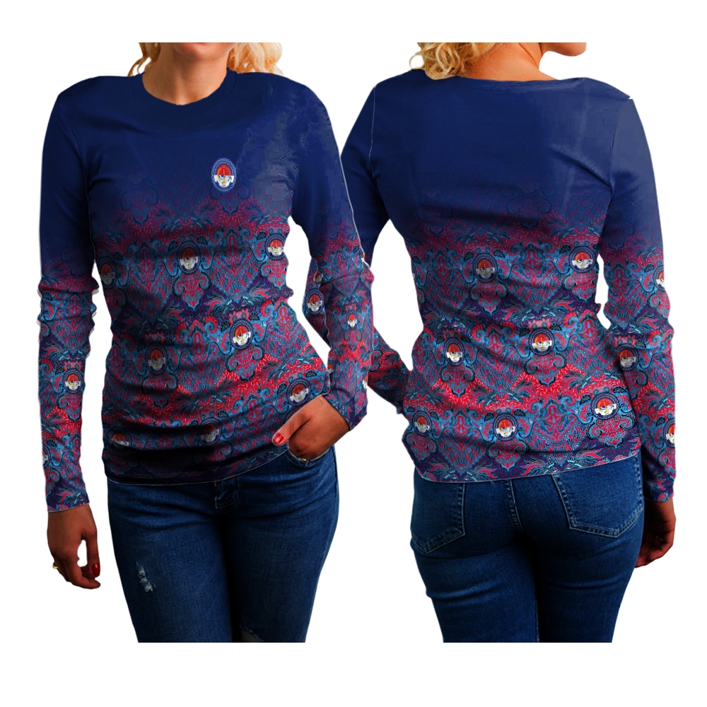 Baju Wanita Dewasa Lengan Panjang Kaos Jersey Motif Batik PPDI Fullprint