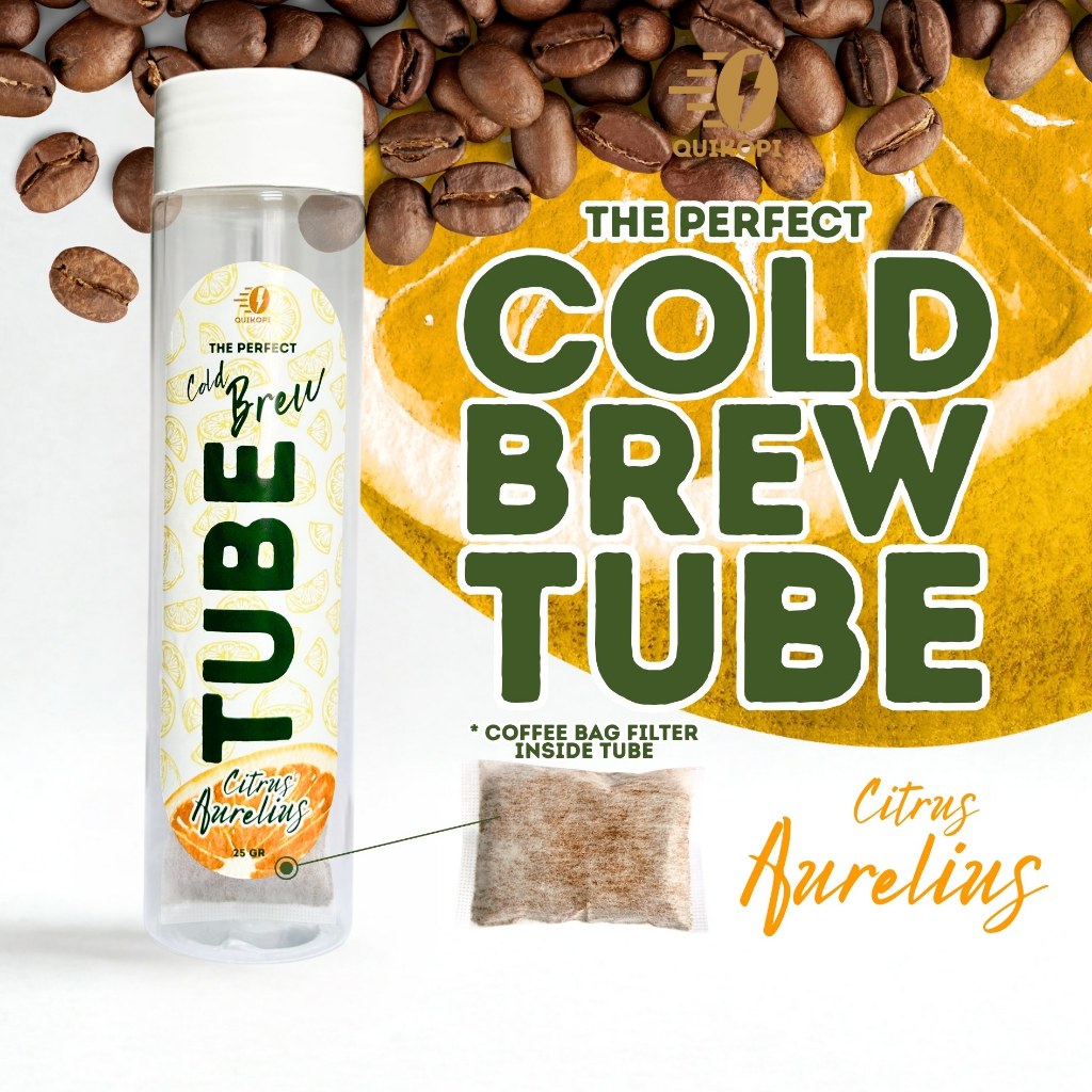 

QUIKOPI The Perfect Cold Brew Tube Citrus Aurelius- Coffee Instant, Kopi Filter, Tube Praktis Infuse
