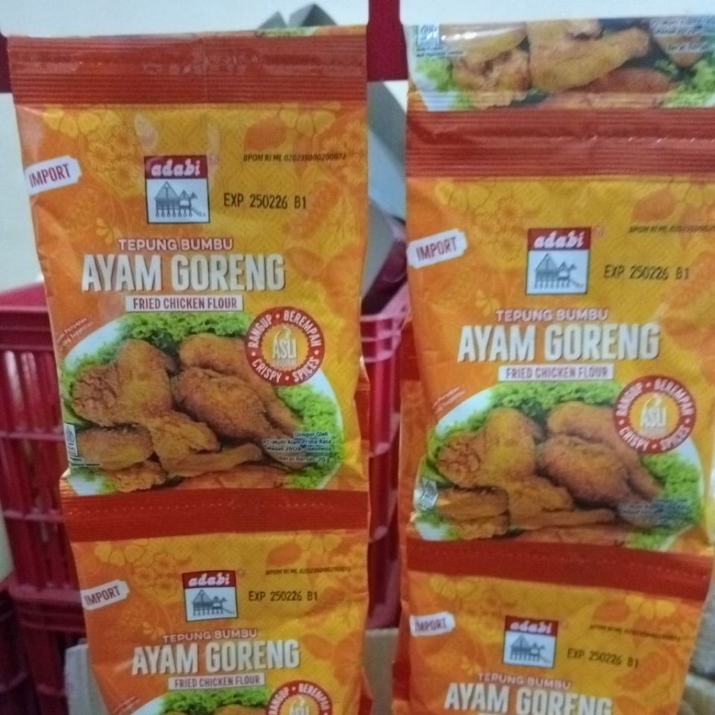 

Adabi tepung ayam goreng 70gr