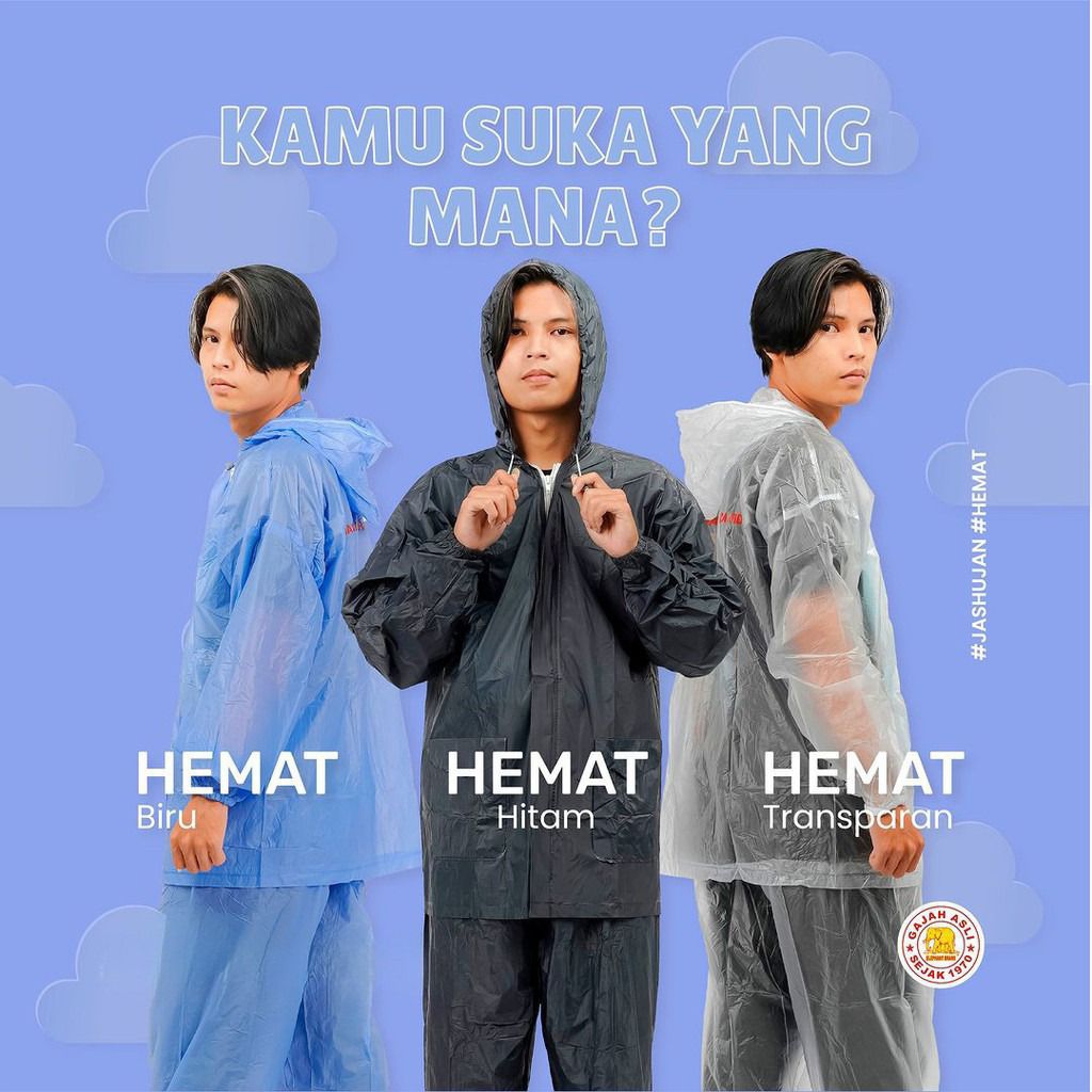 Elephant Brand Hemat - Jas Hujan Jaket Celana