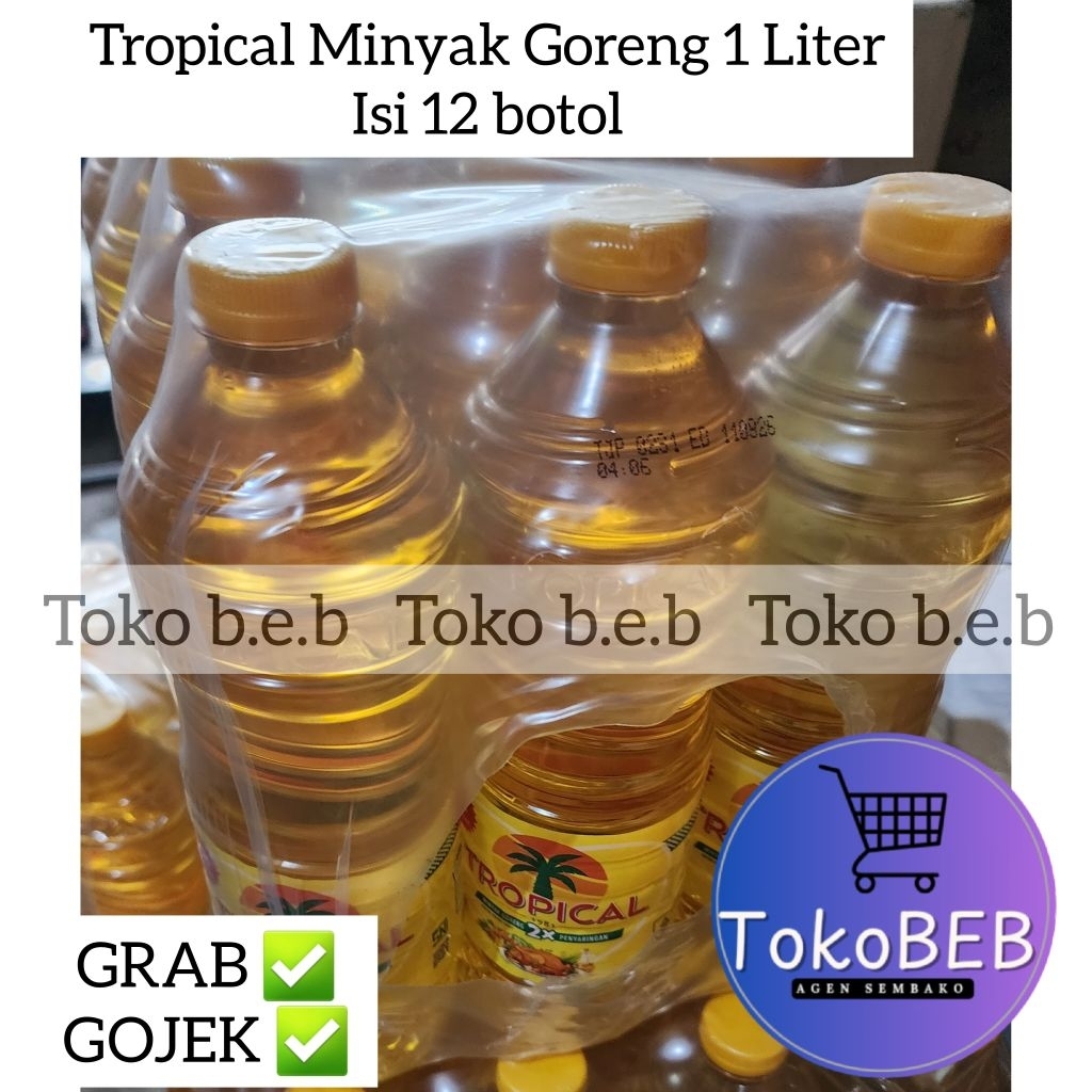 

TROPICAL 1L 1 liter MINYAK GORENG 1 dus isi 12 botol / Tokobeb