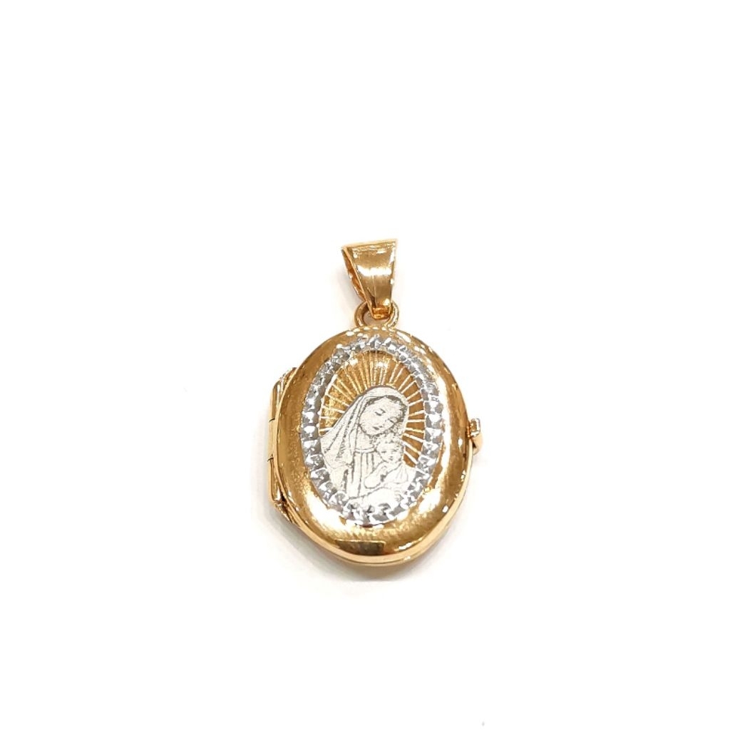 Liontin Frame Emas Italy Bunda Maria & Anak Yesus (KP 762)