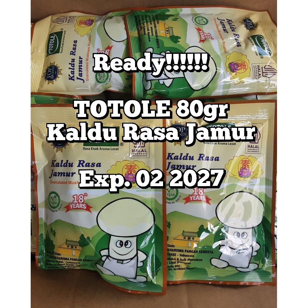 

Totole kaldu jamur 80gr Exp. 2027