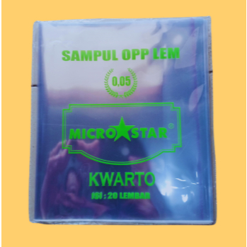 

[Pak] Sampul Buku Plastik dengan Perekat Bening isi 20 PCS Tebal Microstar