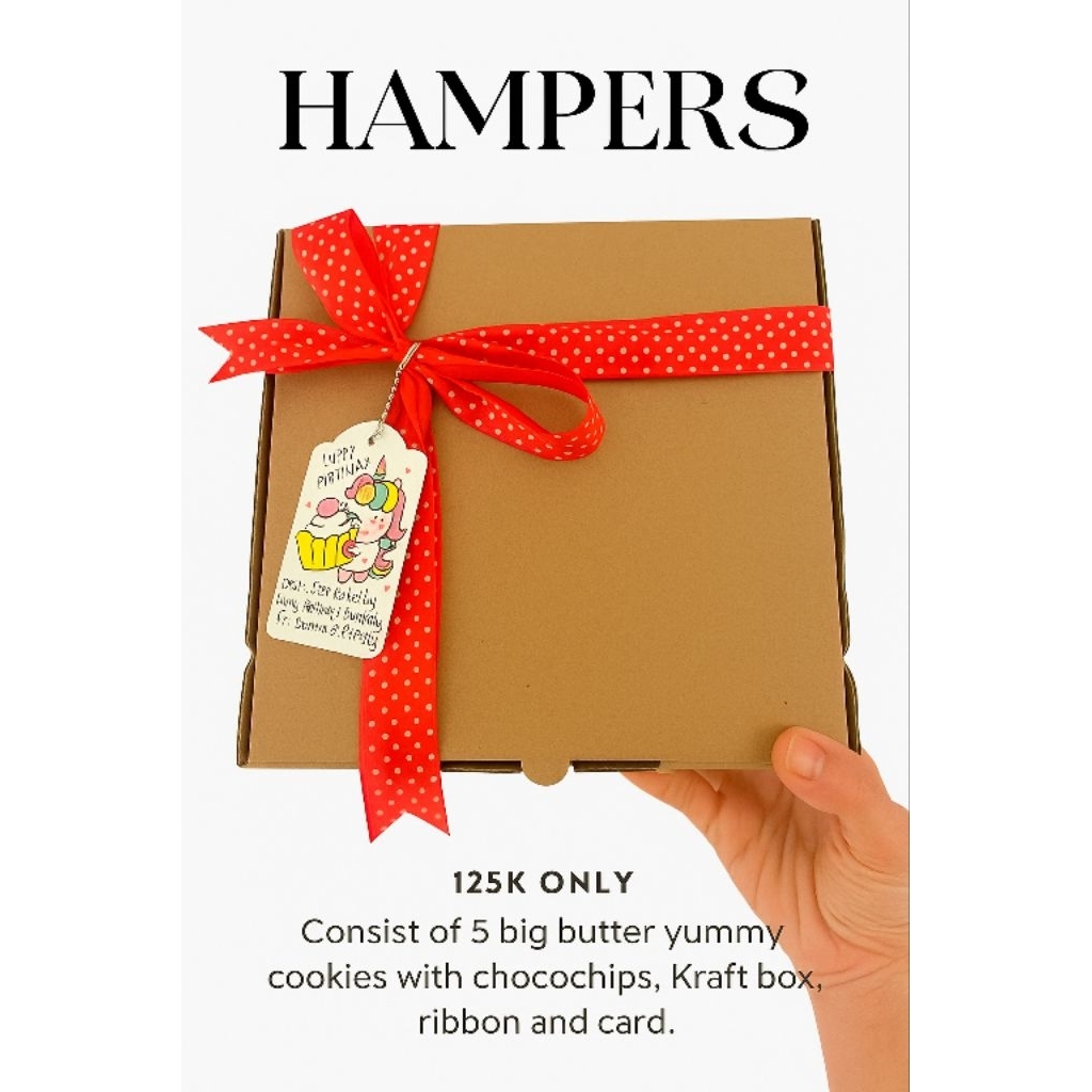 

Hampers cookies isi 5 Butter Cookies with chocochips.