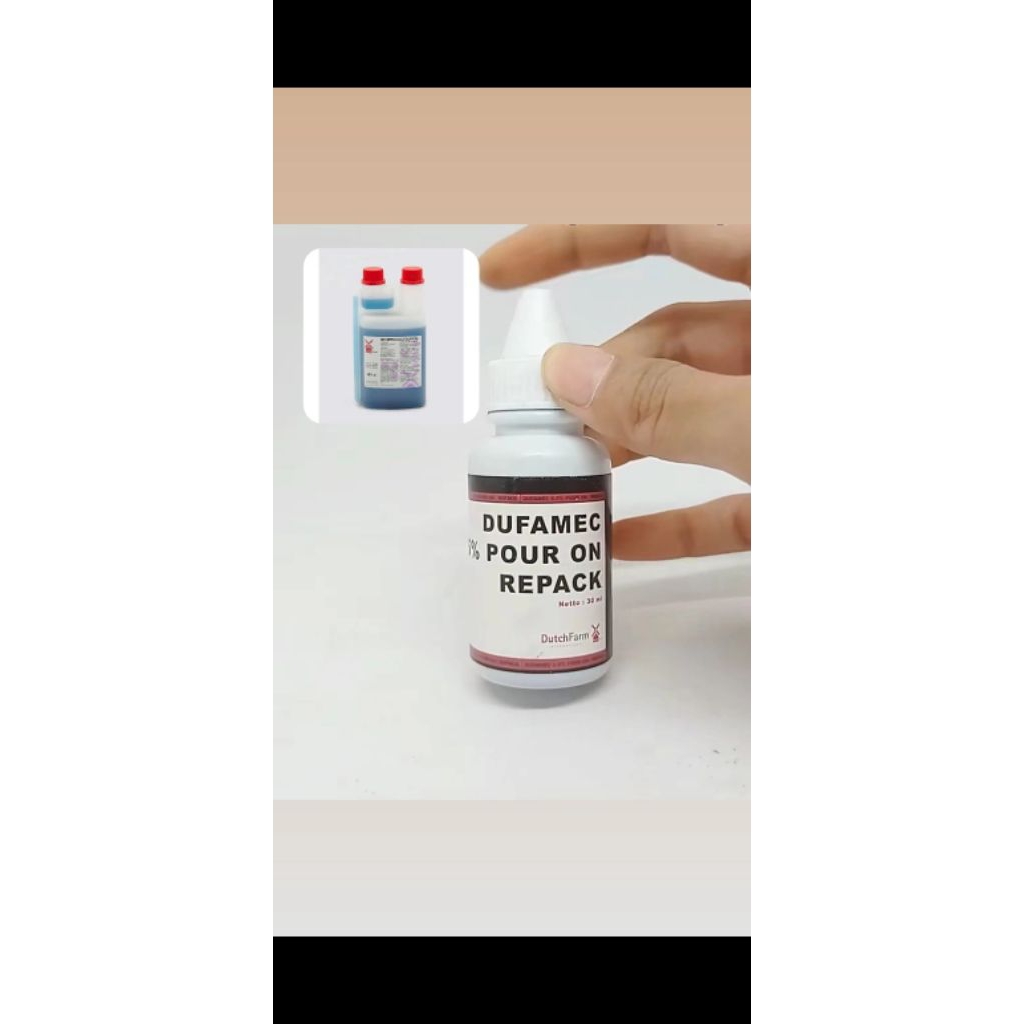 DUFAMEC pour on 30 ml (repack) obat cacing sapi kambing obat gatal kutu dan parasit lainya