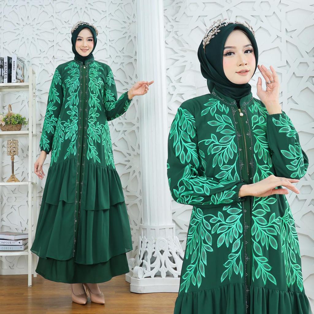 GAMIS ABAYA TURKEY ADIBA BORDIR  DAN PAYET MEWAH SERIES WARNA