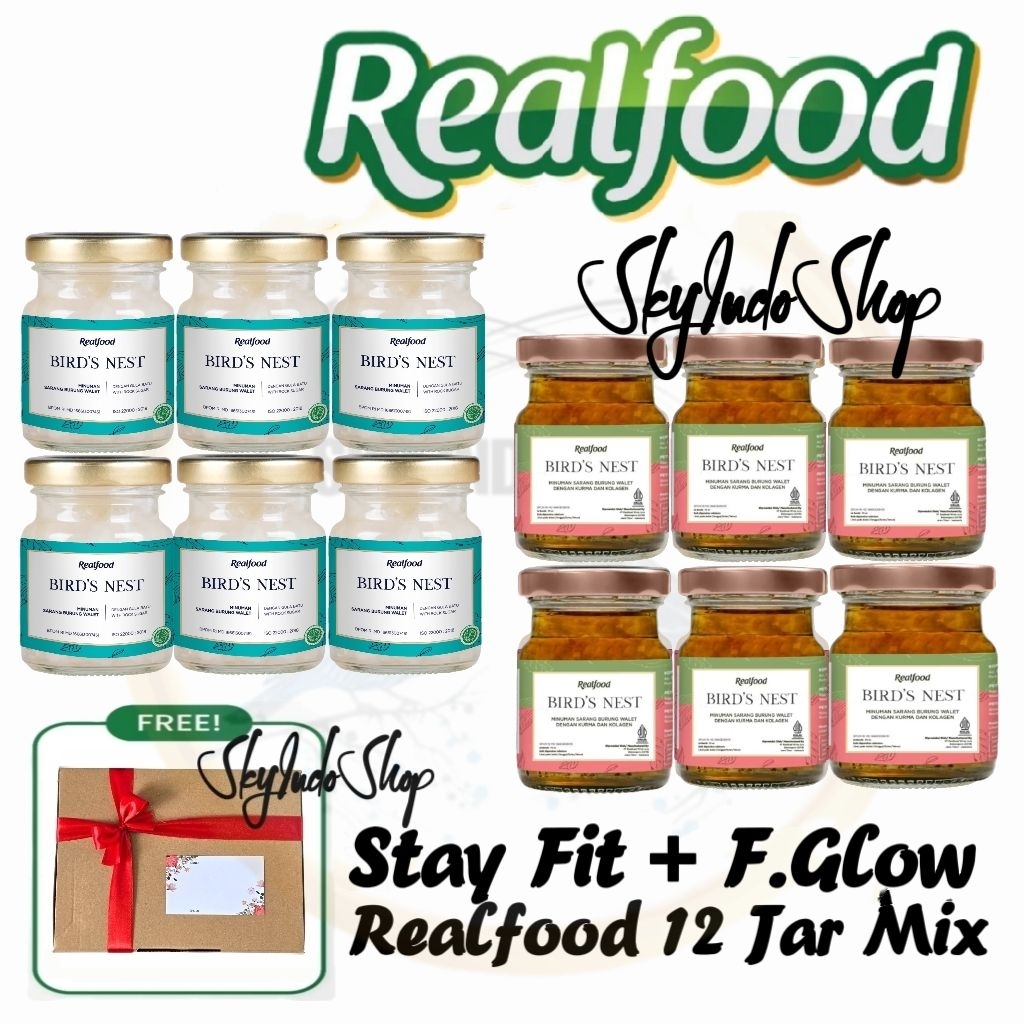 

Realfood 12 Jar Mix Gift ( Stay Fit + Forever Glow ) Minuman Sarang Burung Walet
